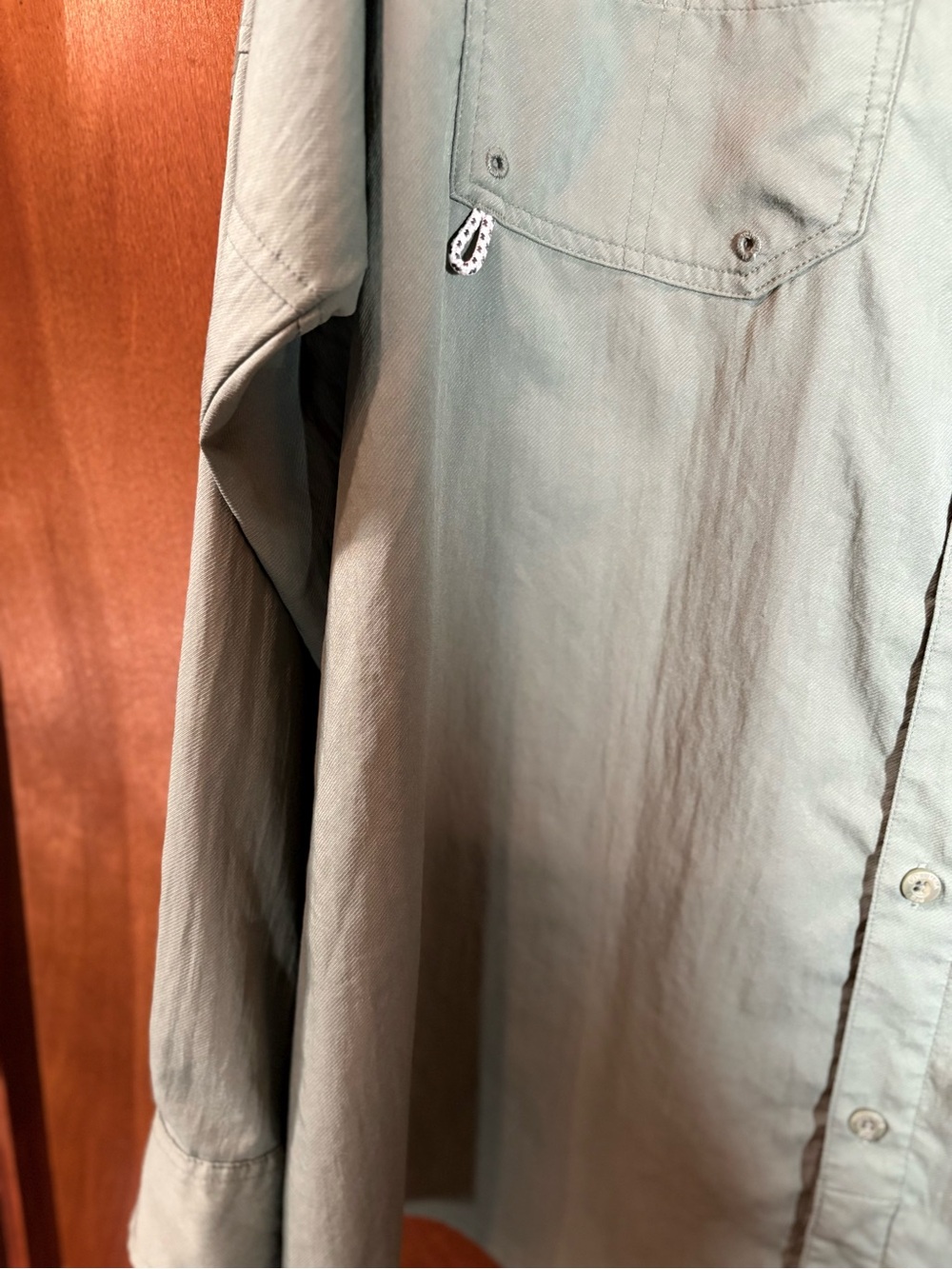 Columbia Green Button-Front Outdoor Shirt - Picture 4 of 8
